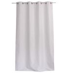 TOILINUX Rideau occultant Ibiza à 8 œillets - 140 x 240 cm - Blanc. Coloris disponibles : Noir