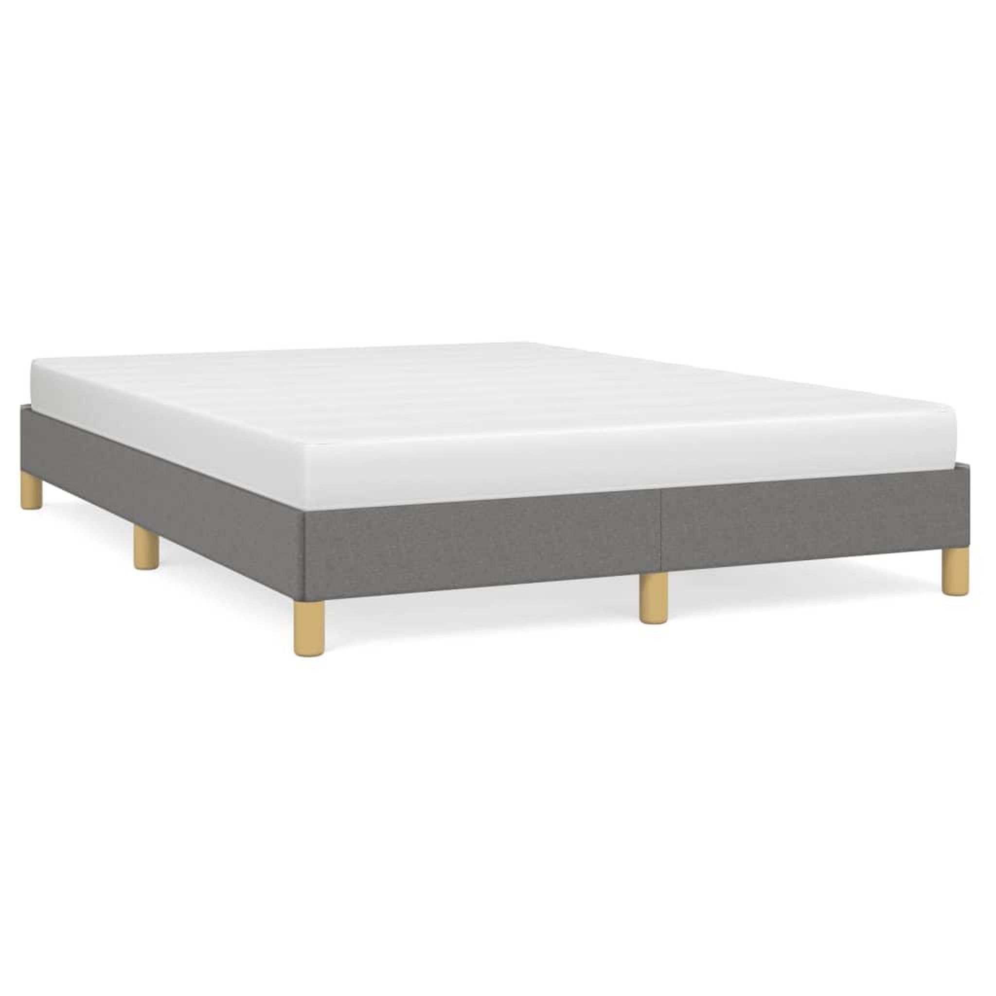 Voir la diapositive 2 : VIDAXL Cadre de lit sans matelas gris fonce 140x200 cm tissu