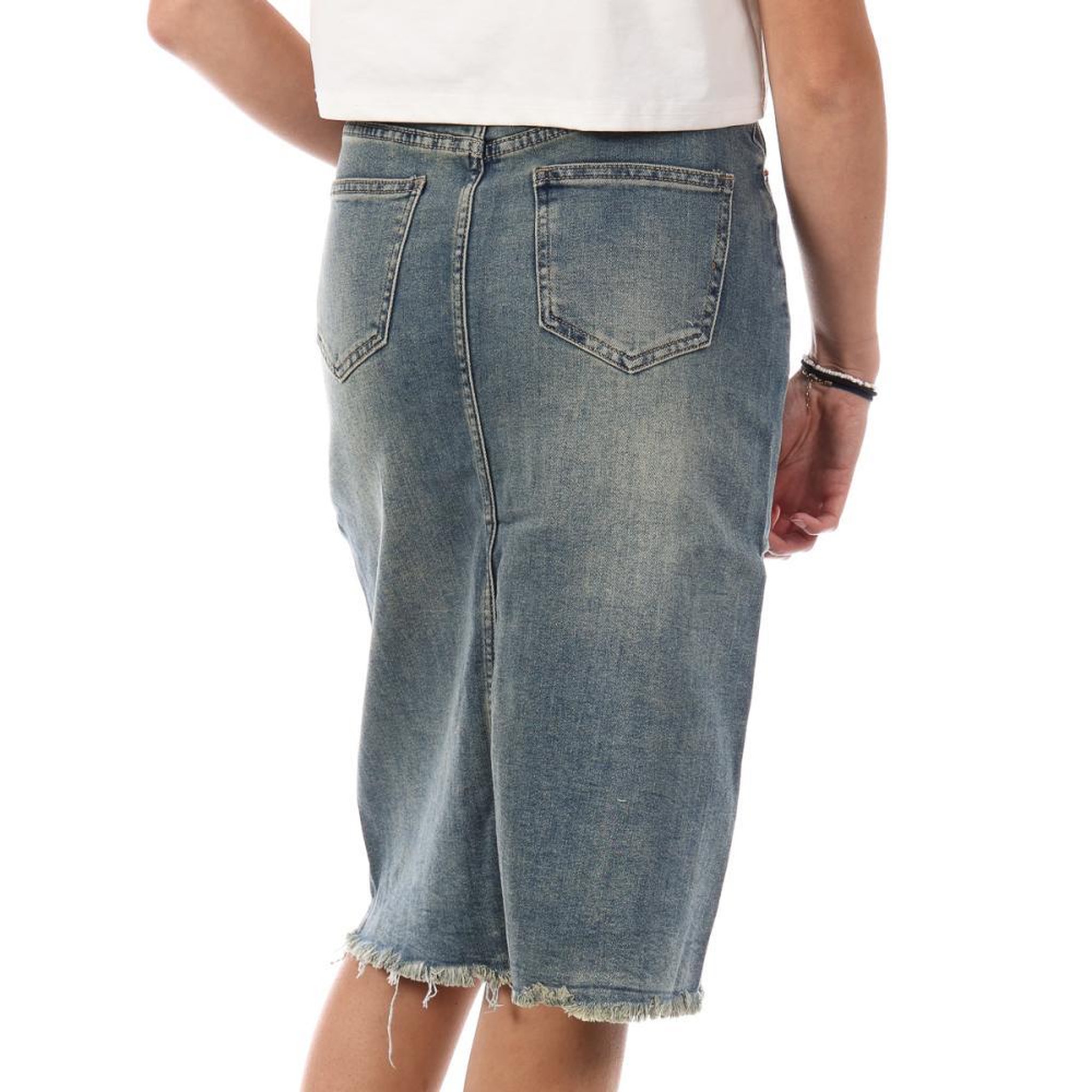 Voir la diapositive 2 : MONDAY PREMIUM Jupe En Jean Bleu Femme Monday Premium 392