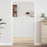 VIDAXL Portes battantes a persiennes 2 paires blanc 100 x 100 cm