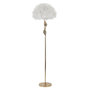 Voir la diapositive 1 : Paris Prix Lampadaire Imitation Plume  Slim  165cm Or & Blanc