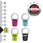 Master lock 1550EURDCOL Cadenas à Combinaison avec Mousqueton, Couleur Aléatoire, 7,1 x 8,4 x 1,2 cm