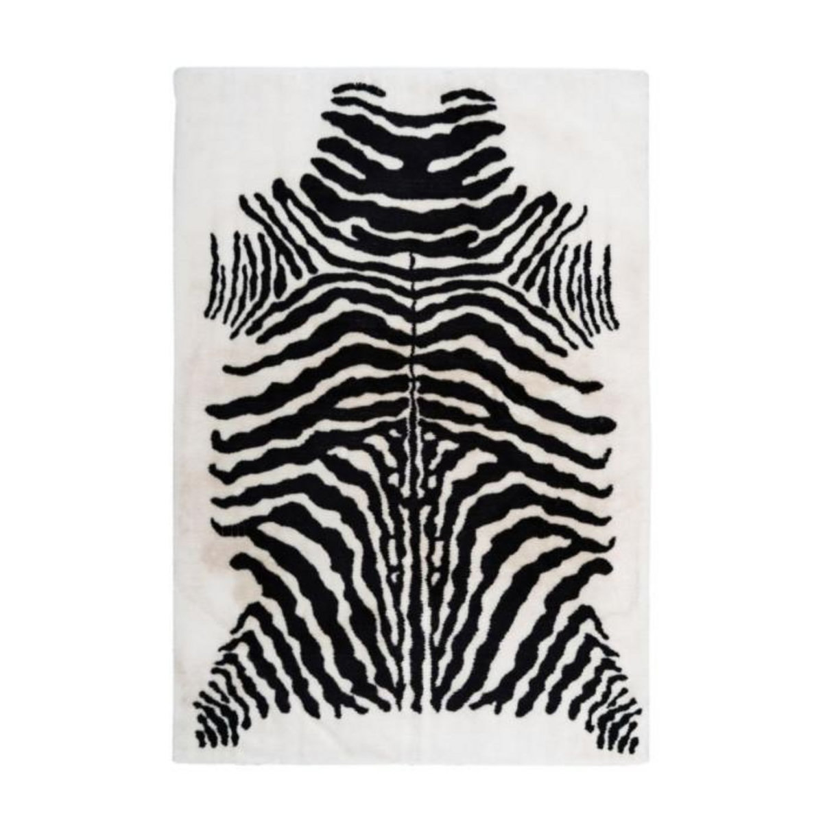 Paris Prix Tapis Imprimé Animal  Rabbit  Noir & Blanc