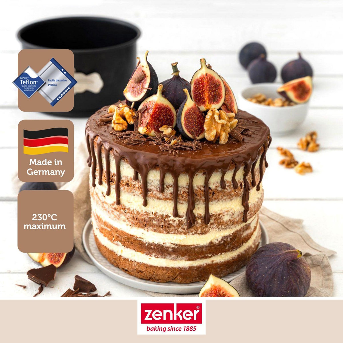 ZENKER Lot de 2 moules à panettone à charnière 18 cm Zenker Spécial Countries