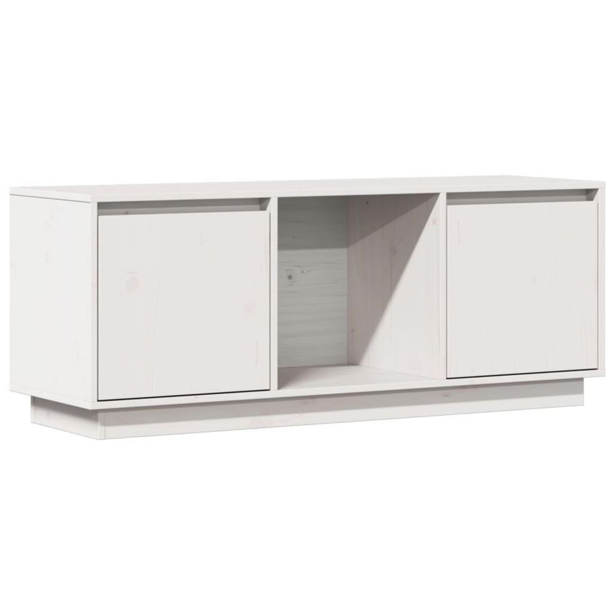 VIDAXL Meuble TV Blanc 110,5x35x44 cm Bois de pin massif