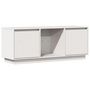 Voir la diapositive 2 : VIDAXL Meuble TV Blanc 110,5x35x44 cm Bois de pin massif