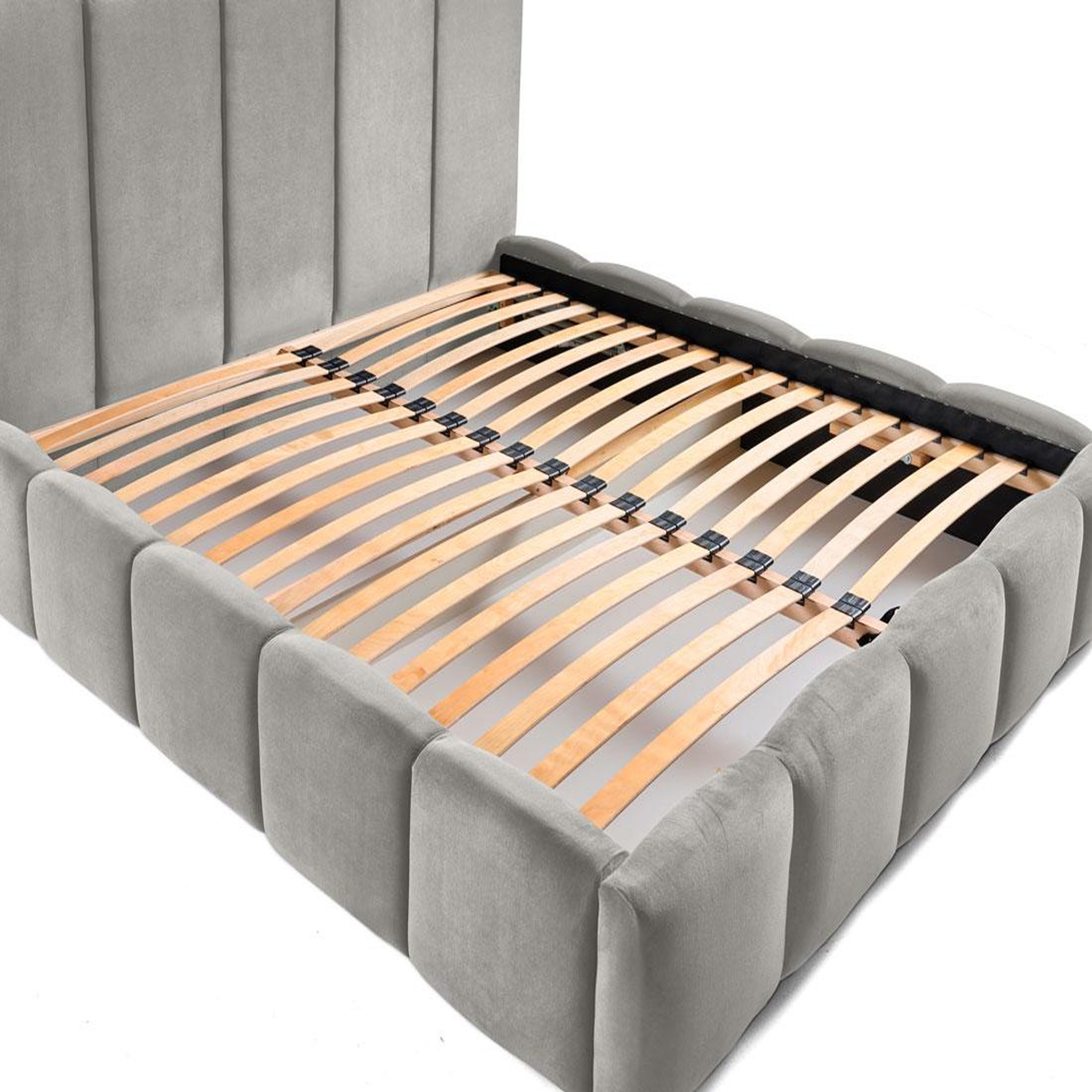 Voir la diapositive 4 : BEST MOBILIER Torreon - lit coffre - 160x200 - sommier inclus - en velours