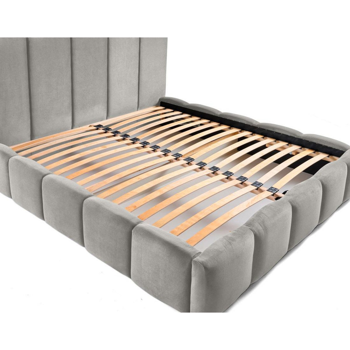 BEST MOBILIER Torreon - lit coffre - 160x200 - sommier inclus - en velours