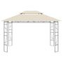Voir la diapositive 2 : VIDAXL Belvedere 4x3x2,7 m Creme 160 g/m^2