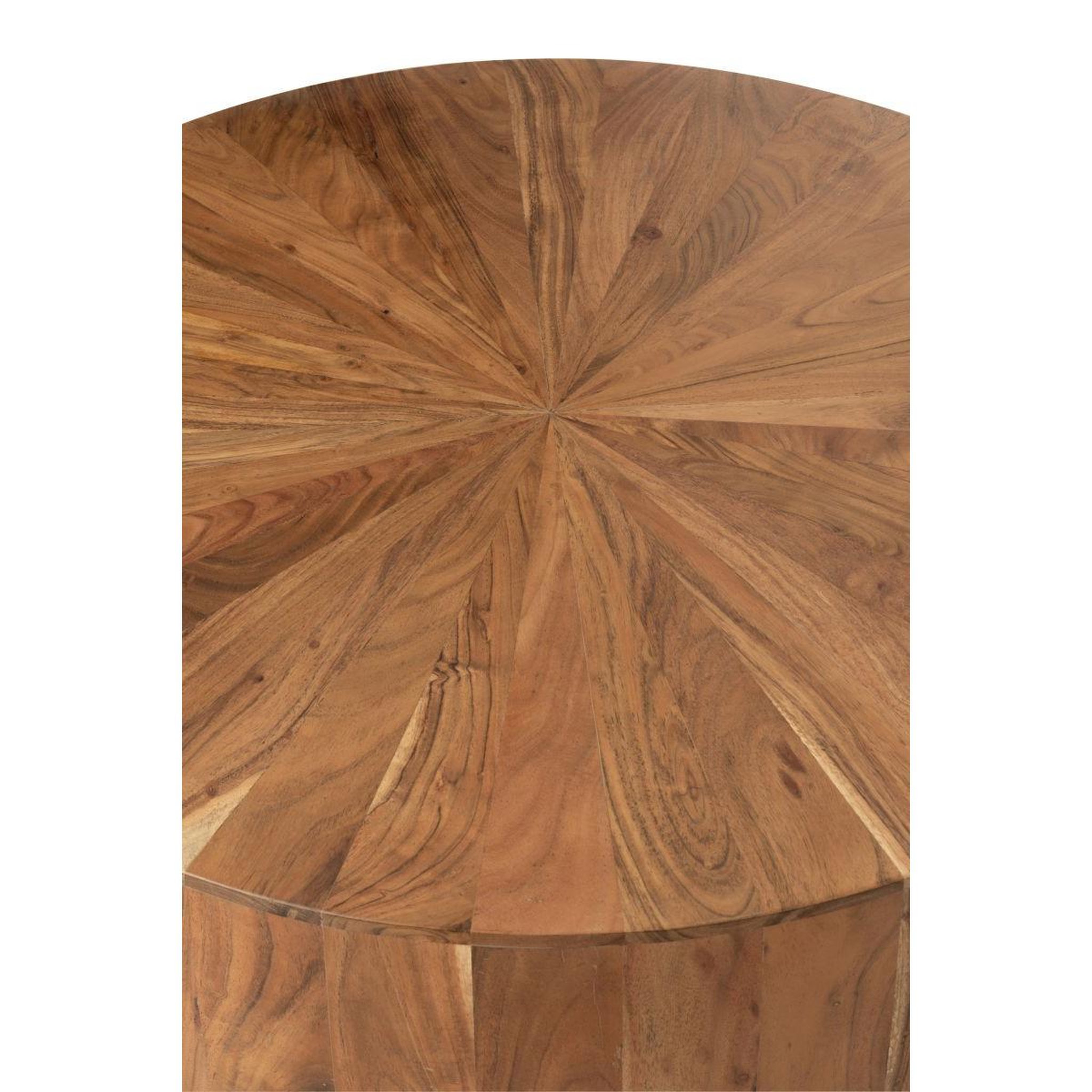 Voir la diapositive 2 : J-LINE Table basse en bois  glenda  90cm naturel