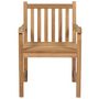 Voir la diapositive 5 : VIDAXL Chaises de jardin lot de 6 et coussins gris Bois de teck solide