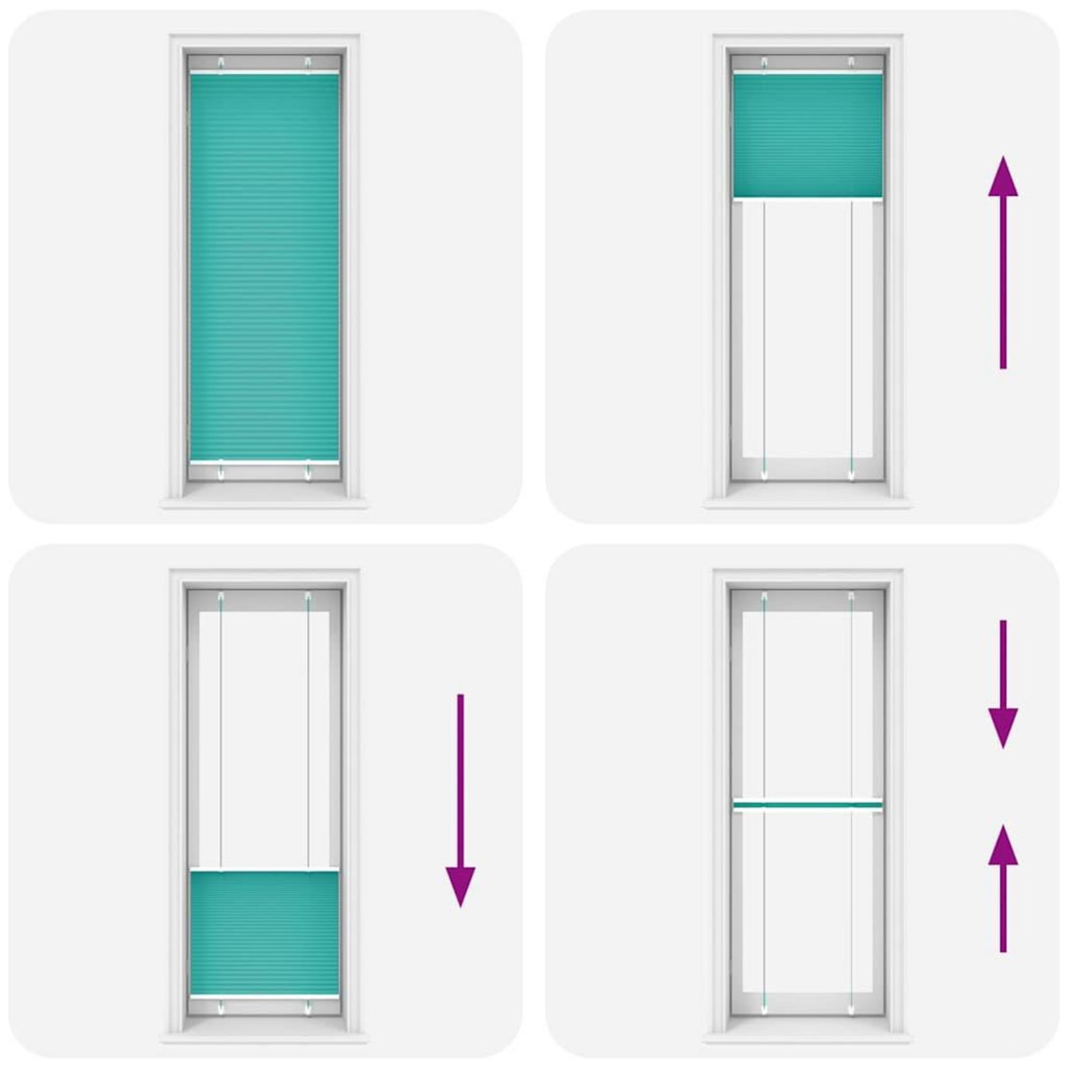 VIDAXL Store plisse vert petrole 70x200 cm largeur du tissu 69,4 cm