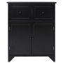 Voir la diapositive 2 : VIDAXL Armoire laterale Noir 60x30x75 cm Bois de Paulownia