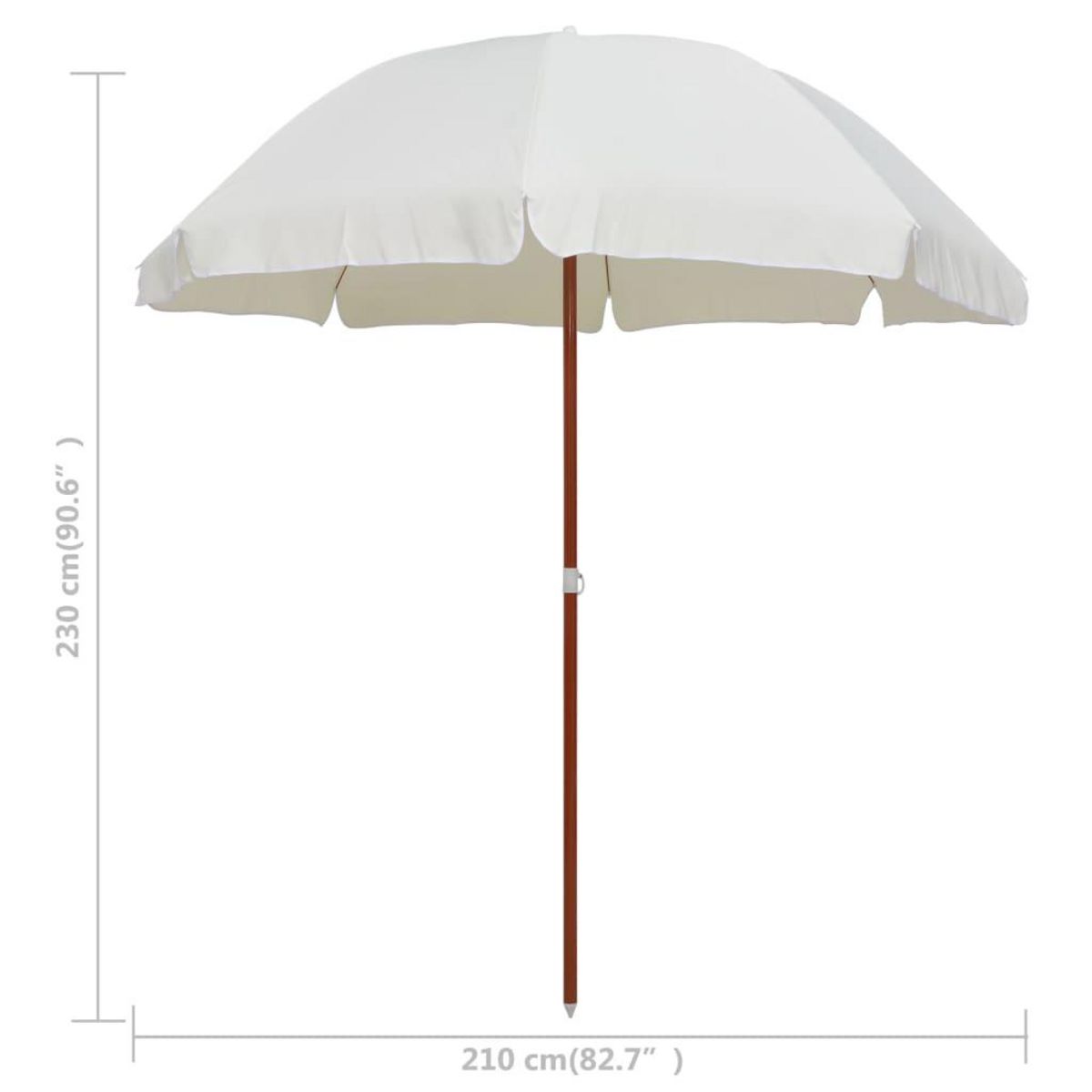 VIDAXL Parasol de jardin avec mat en acier 240 cm Sable