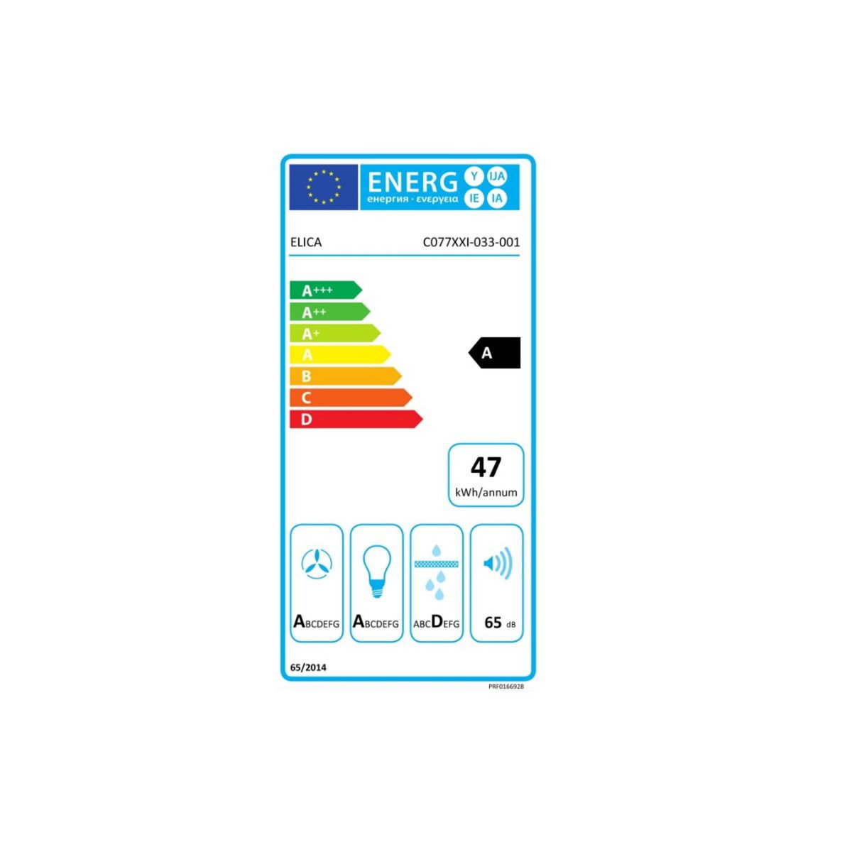 ELICA Hotte décorative murale 60cm 71db noir - PRF0166928