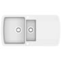 Voir la diapositive 2 : VIDAXL Evier de cuisine Granit Double lavabo Blanc