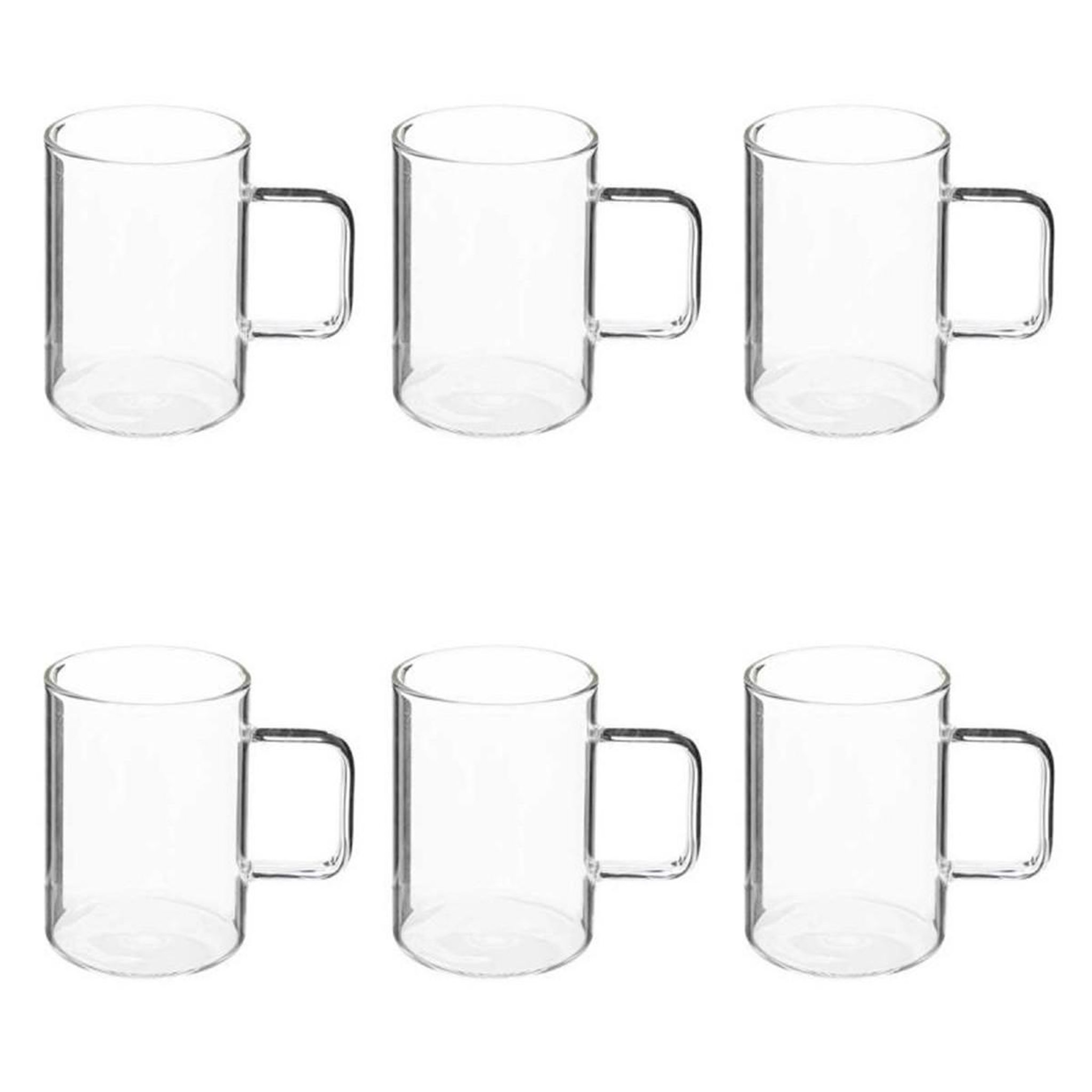SECRET DE GOURMET Lot de 6 mugs en verre  mia  45cl transparent