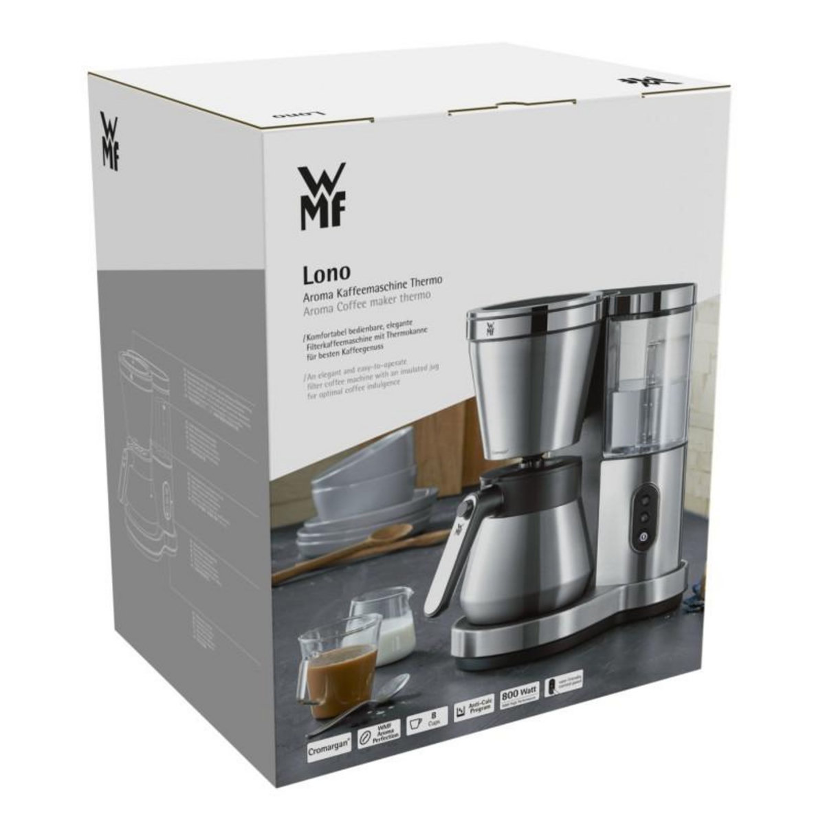 WMF Cafetière filtre isotherme 8 tasses 800w inox - 412310011