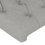 Voir la diapositive 5 : VIDAXL Tete de lit avec oreilles Gris clair 93x23x78/88 cm Tissu
