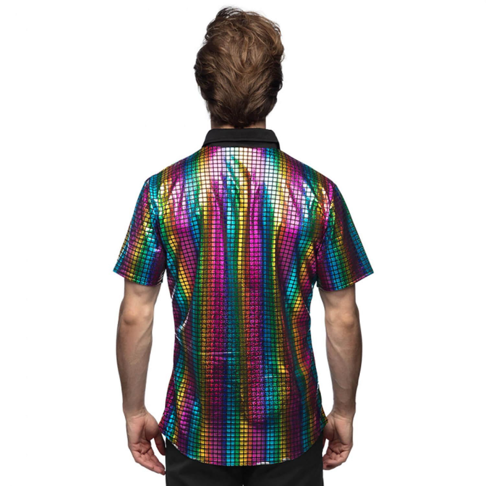 Voir la diapositive 3 : Boland Chemise disco Diamond arc-en-ciel - Homme - XXL