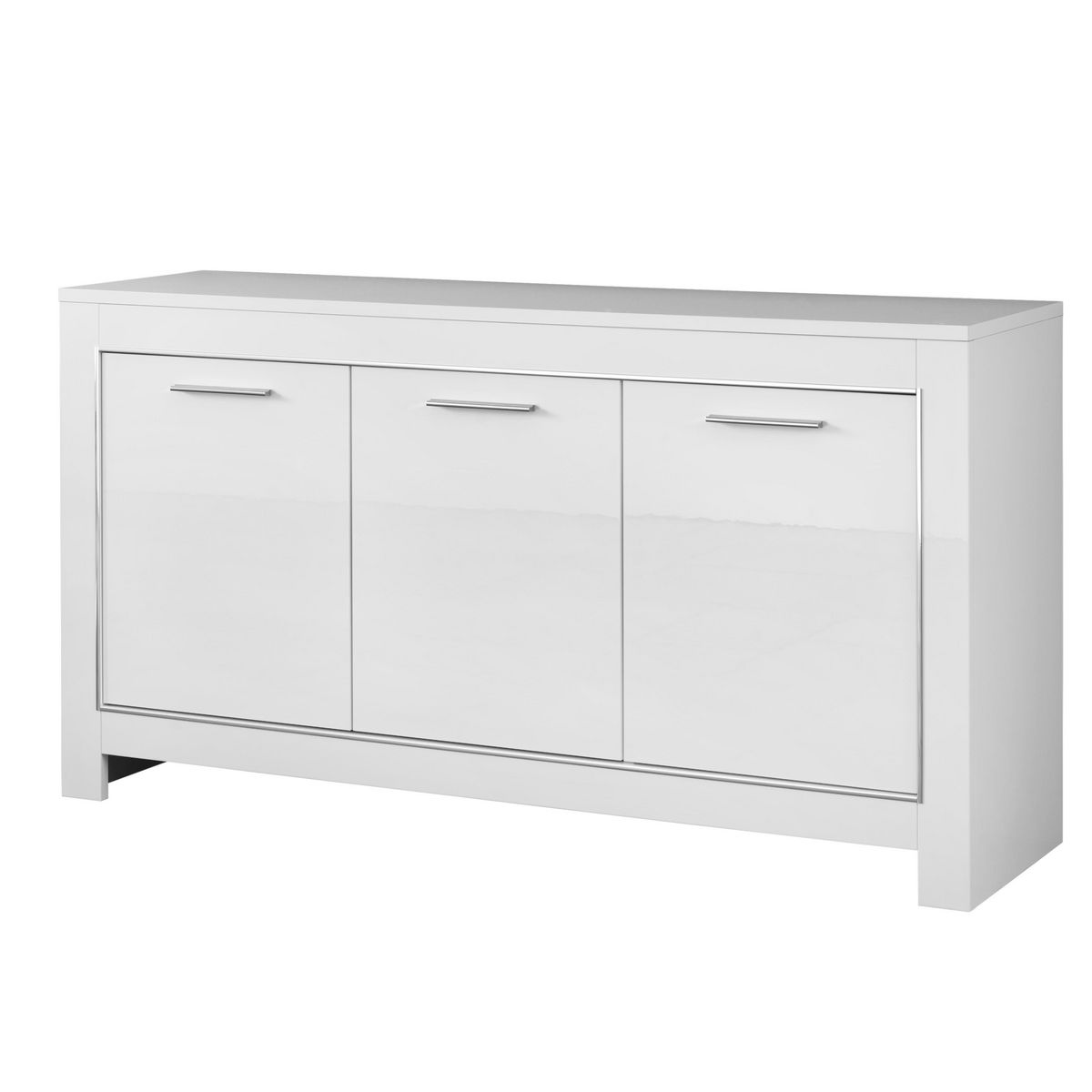 Buffet design moderne 3 portes laqué brillant L160 cm MILANO