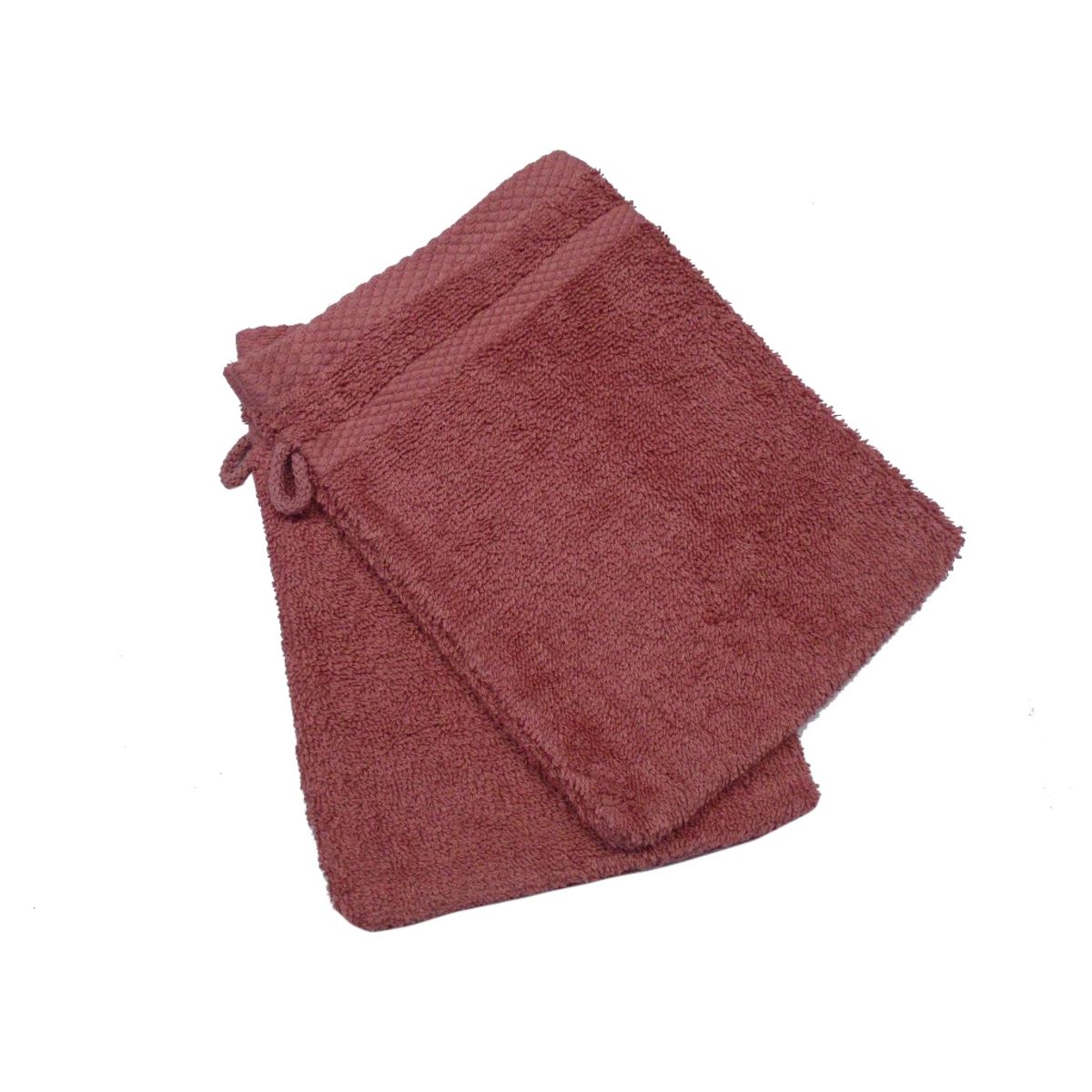 ACTUEL Lot de 2 gants de toilette unis en coton 500 g/m²