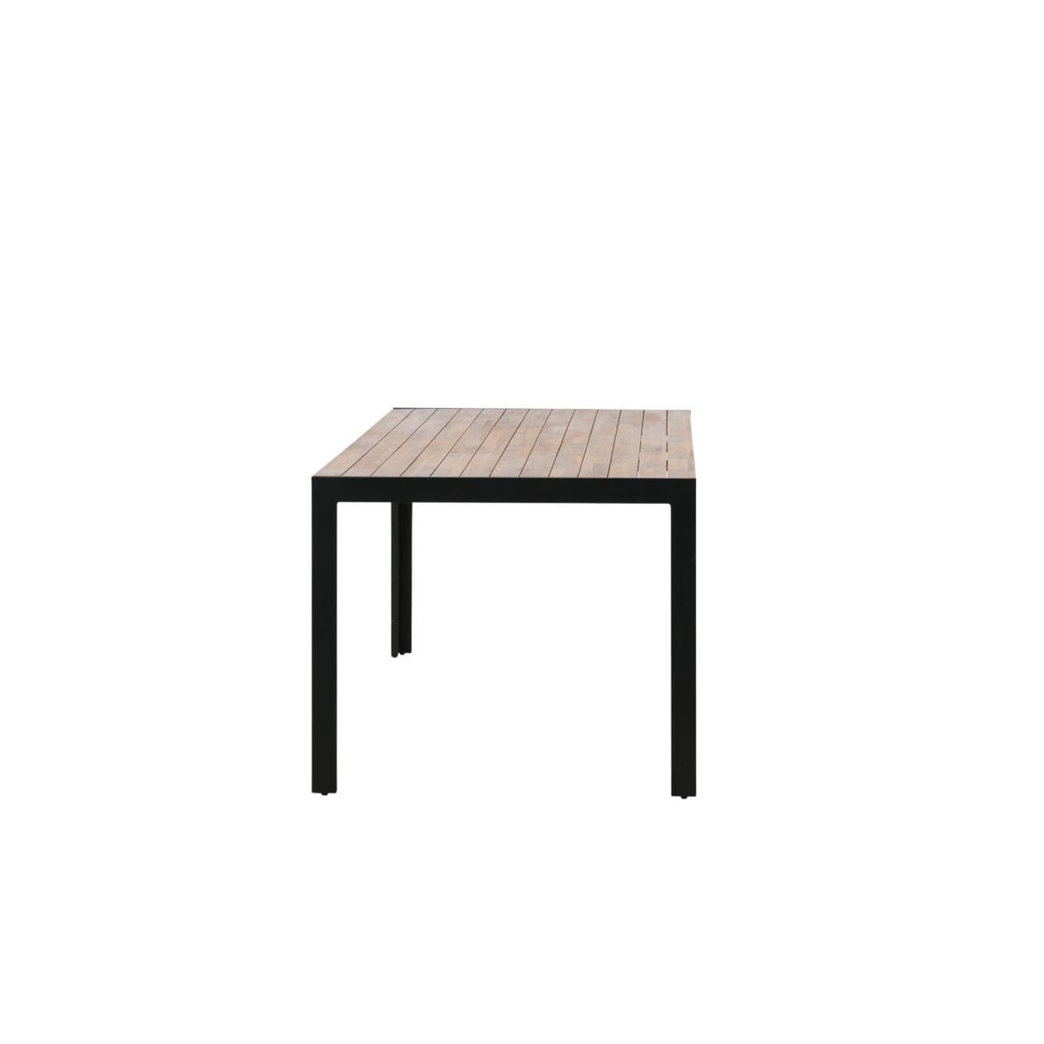 Voir la diapositive 2 : Paris Prix Table de jardin en bois  acacia  205cm naturel & noir