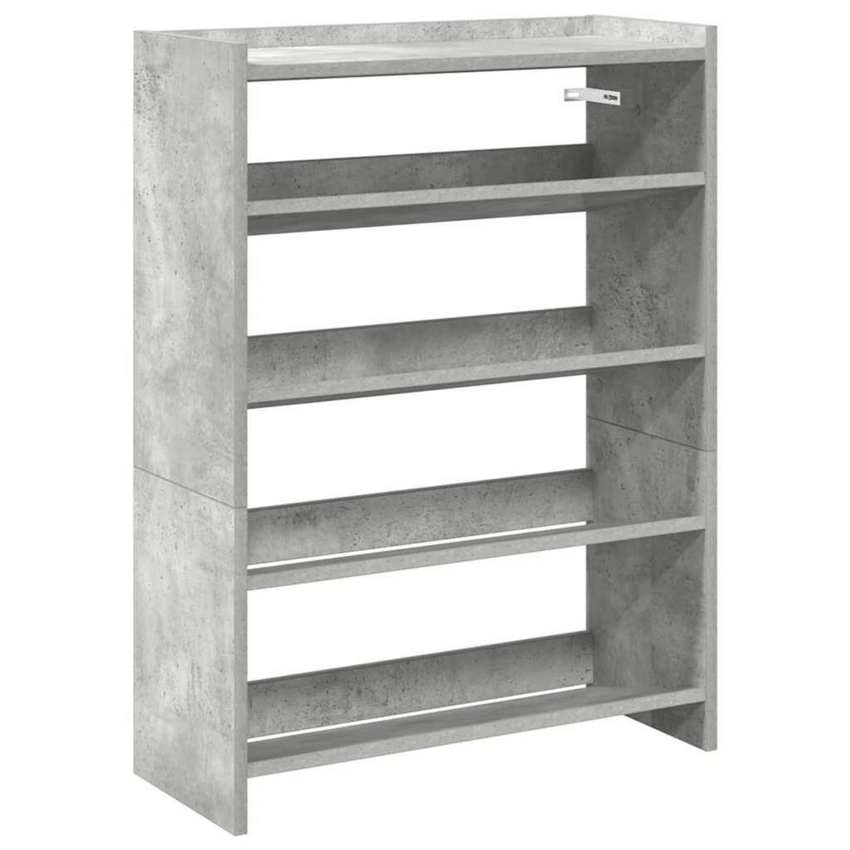 VIDAXL Etagere a chaussures gris beton 60x25x81 cm bois d'ingenierie