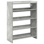 Voir la diapositive 2 : VIDAXL Etagere a chaussures gris beton 60x25x81 cm bois d'ingenierie