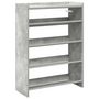 Voir la diapositive 2 : VIDAXL Etagere a chaussures gris beton 60x25x81 cm bois d'ingenierie