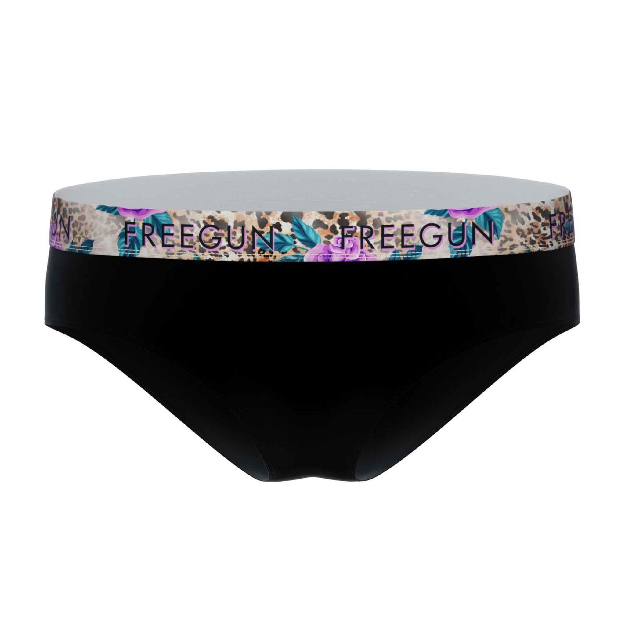 Voir la diapositive 5 : FREEGUN Lot  3 culottes fille en coton uni et ceinture imprimée