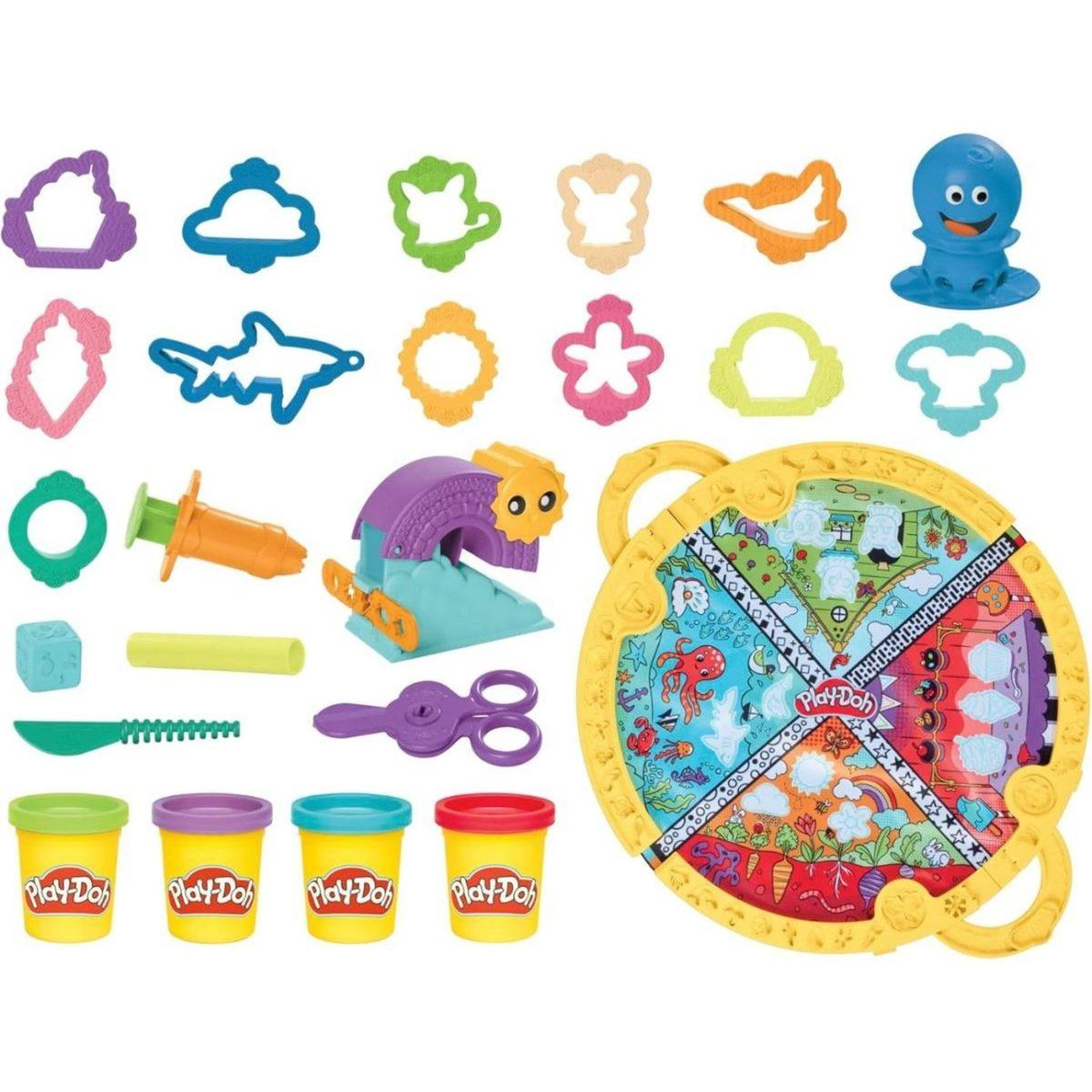 Voir la diapositive 2 : HASBRO Pâte à modeler play-doh  f9143 - tapis pliable et 19 outils