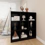 Voir la diapositive 3 : VIDAXL Bibliotheque/Separateur de piece Noir 104x33,5x110cm Pin massif