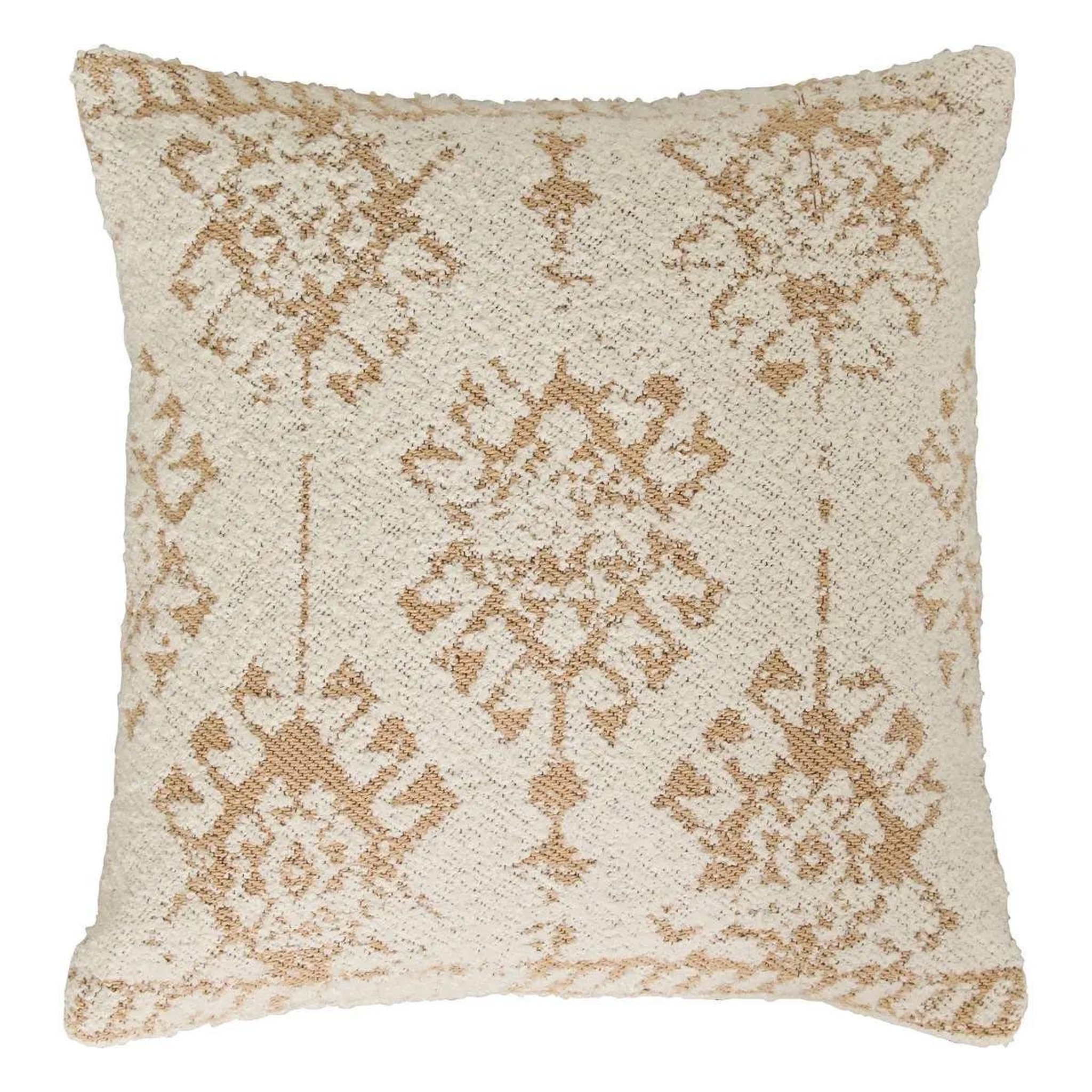 ATMOSPHERA Coussin à motifs tissés  ozel  40x40cm ivoire