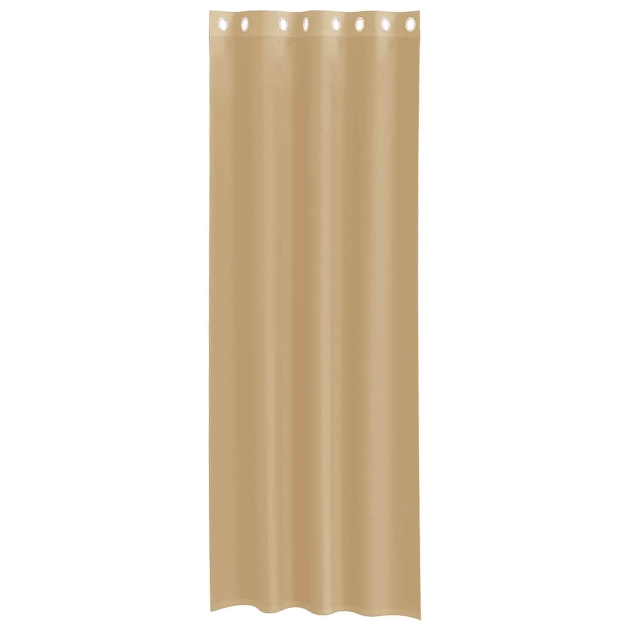 Voir la diapositive 4 : VIDAXL Rideaux en voile avec œillets 2 pcs sable