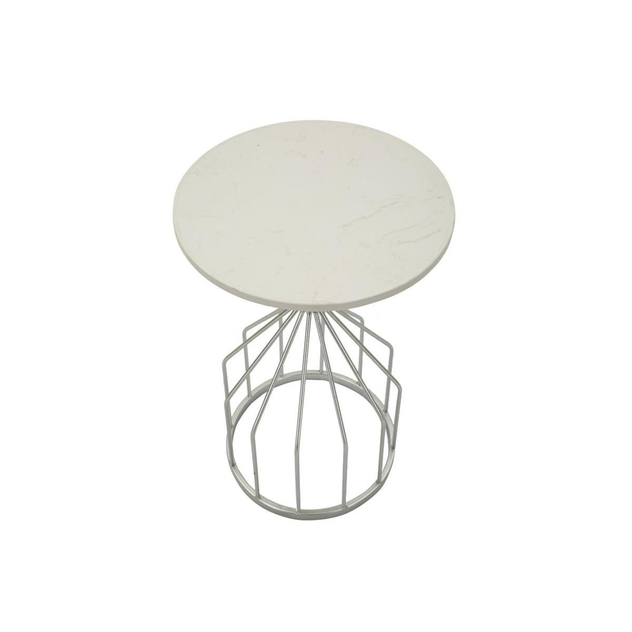 Voir la diapositive 2 : Paris Prix Table d'appoint en marbre  cup  58cm argent