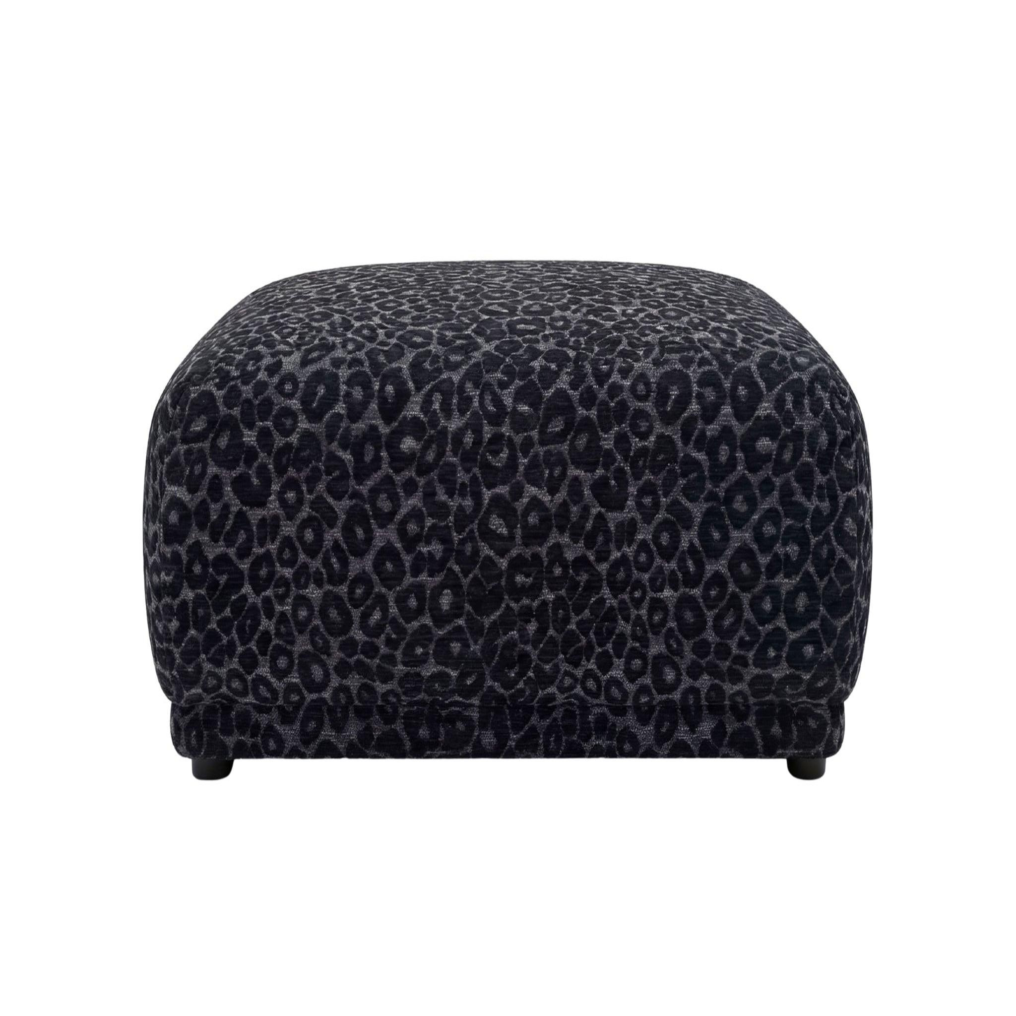 Voir la diapositive 1 : CASANOVA PARIS Rosalie - pouf en tissu imprimé animalier 102x83x46