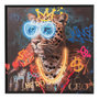 Voir la diapositive 1 : Paris Prix Tableau à LED  Jaguar  83x83cm Multicolore