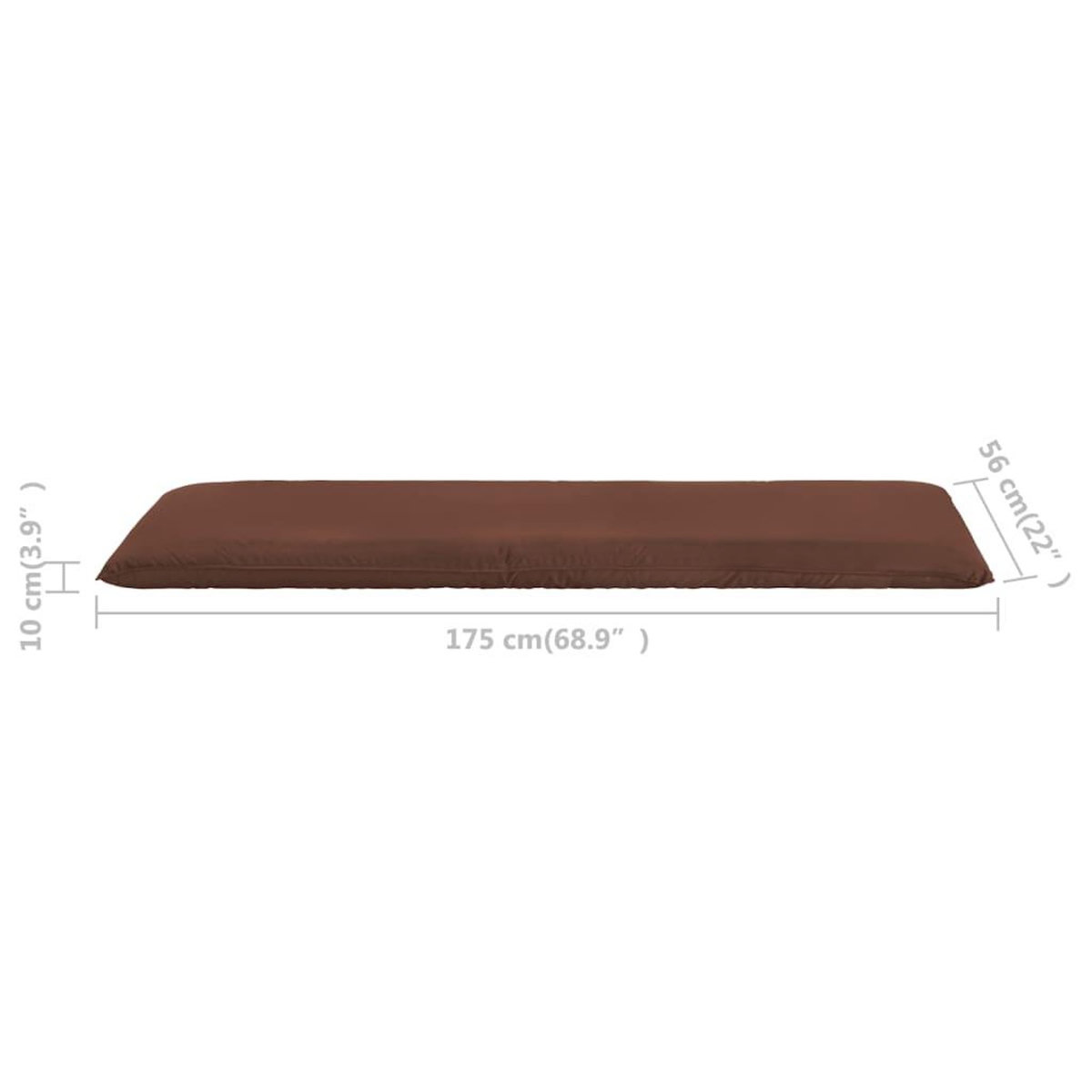 VIDAXL Chaise longue pliable Tissu Oxford Marron