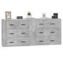 Voir la diapositive 4 : VIDAXL Buffets 2 pcs gris beton bois d'ingenierie