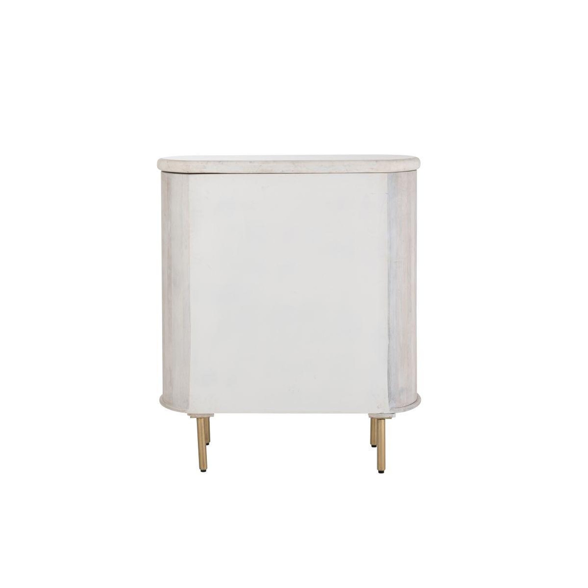 Voir la diapositive 5 : J-LINE Buffet 2 portes en marbre  noor  116cm blanc cassé