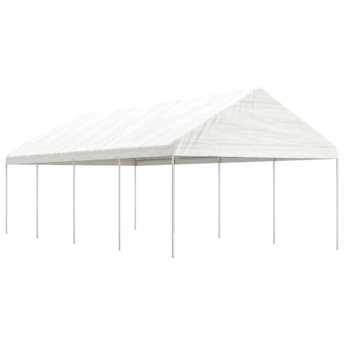 VIDAXL Belvedere avec toit blanc 8,92x4,08x3,22 m polyethylene