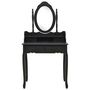 Voir la diapositive 3 : VIDAXL Ensemble de coiffeuse avec tabouret Noir 75x69x140 cm Paulownia