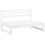 Voir la diapositive 2 : VIDAXL Canape central de jardin blanc 120x80 cm bois de pin massif