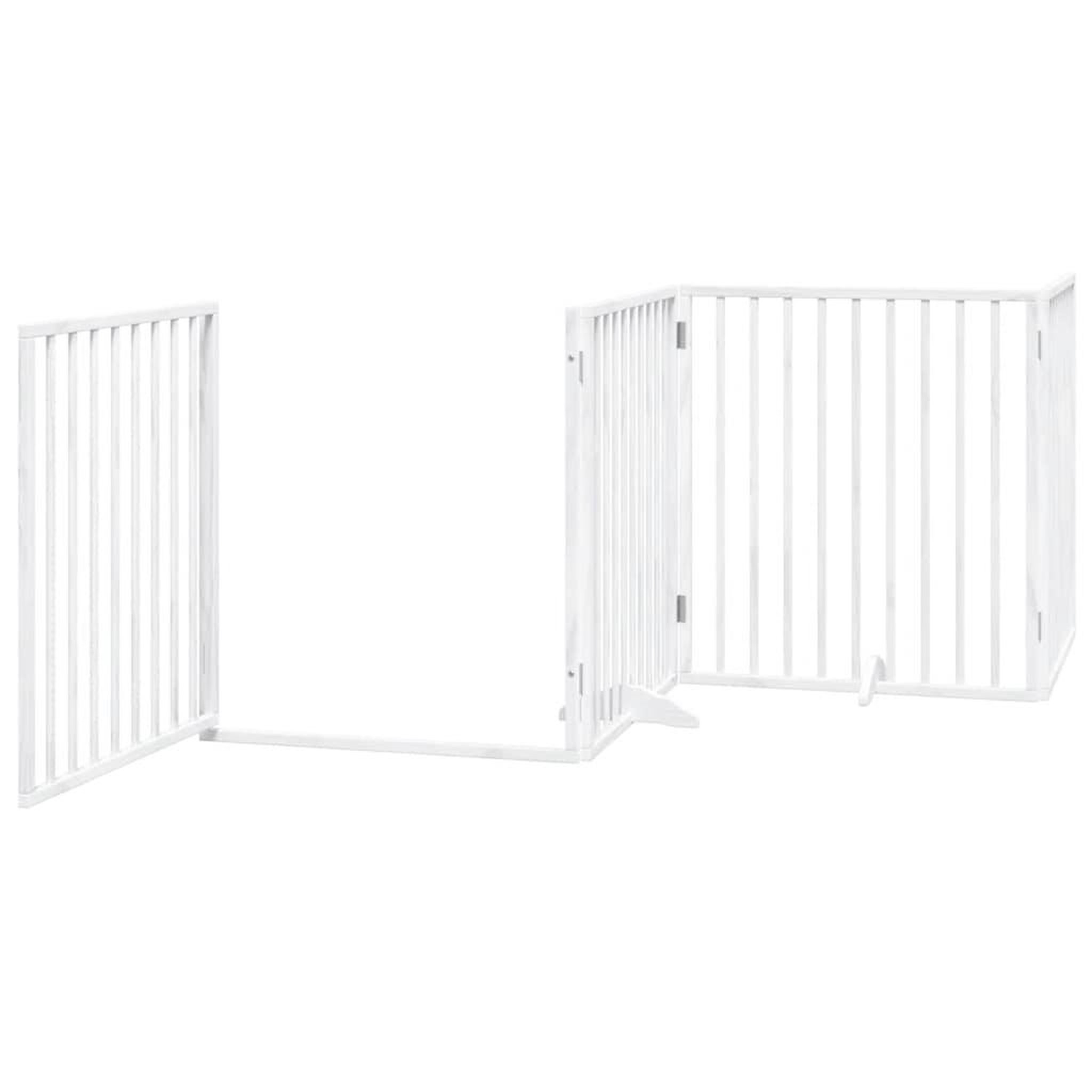 Voir la diapositive 4 : VIDAXL Barriere pour chien porte pliable 12 panneaux bois de peuplier