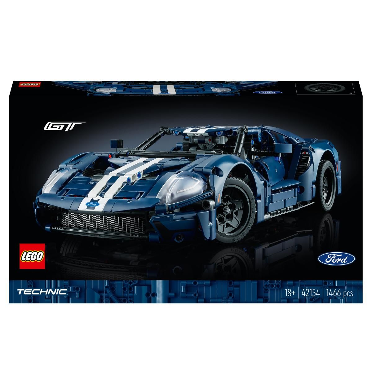 LEGO Technic 42154 - Ford GT 2022 Maquette de Voiture pour Adultes à Construire, Échelle 1:12 avec Caractéristiques Authentiques, Set de Collection Avancé