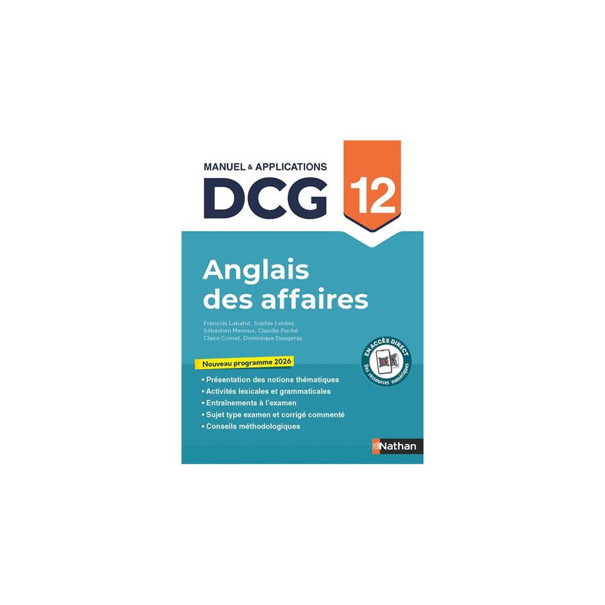 Nathan Livre dcg épreuve 12 anglais des affaires – nouveau programme 2026, manuel & applications