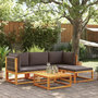 Voir la diapositive 1 : VIDAXL Salon de jardin avec coussins 5 pcs Bois d'acacia solide