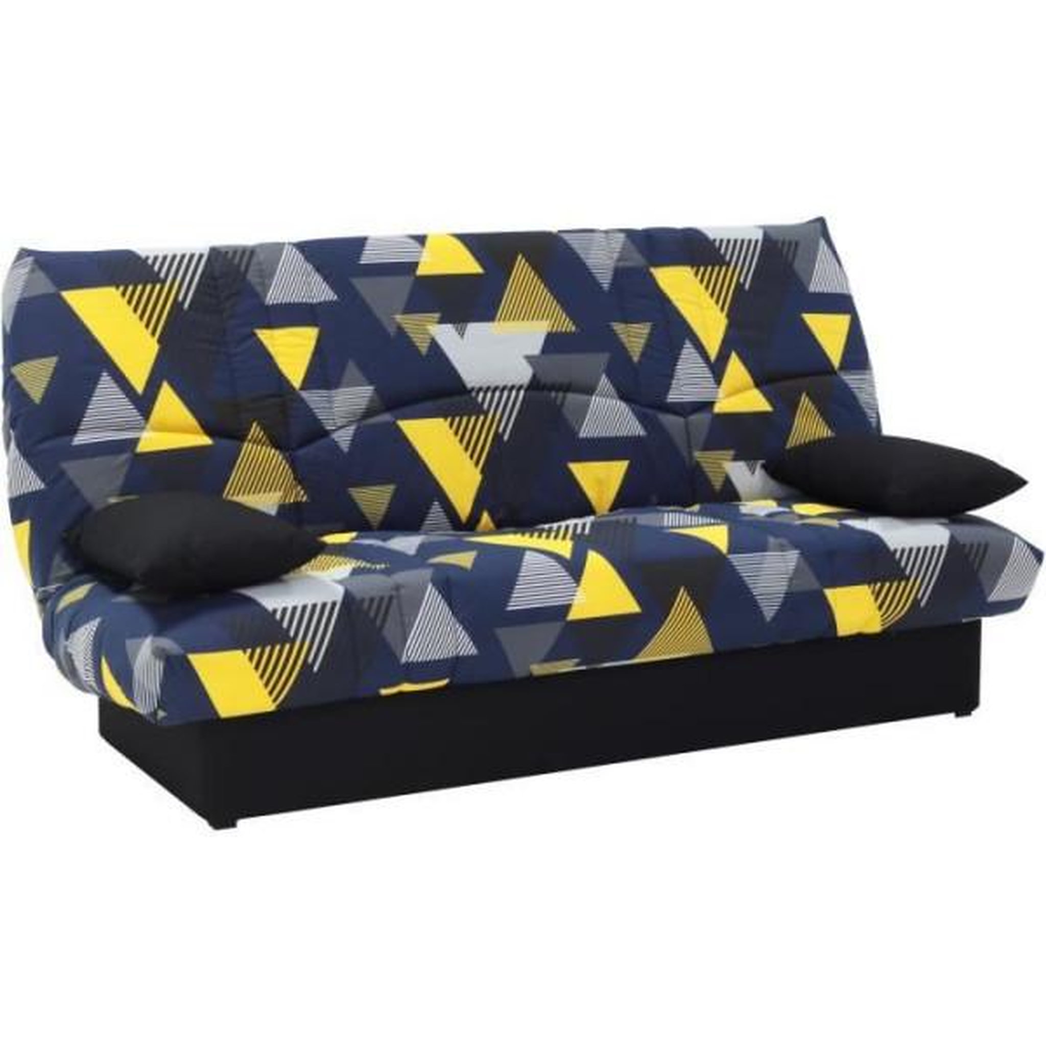Voir la diapositive 3 : MARKET24 Clic clac 3 places DREAM - Tissu 100% Coton imprimé Canyon Bleu - Couchage 125x190 cm - L190 x P92 x H96 cm