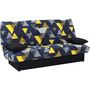 Voir la diapositive 3 : MARKET24 Clic clac 3 places DREAM - Tissu 100% Coton imprimé Canyon Bleu - Couchage 125x190 cm - L190 x P92 x H96 cm